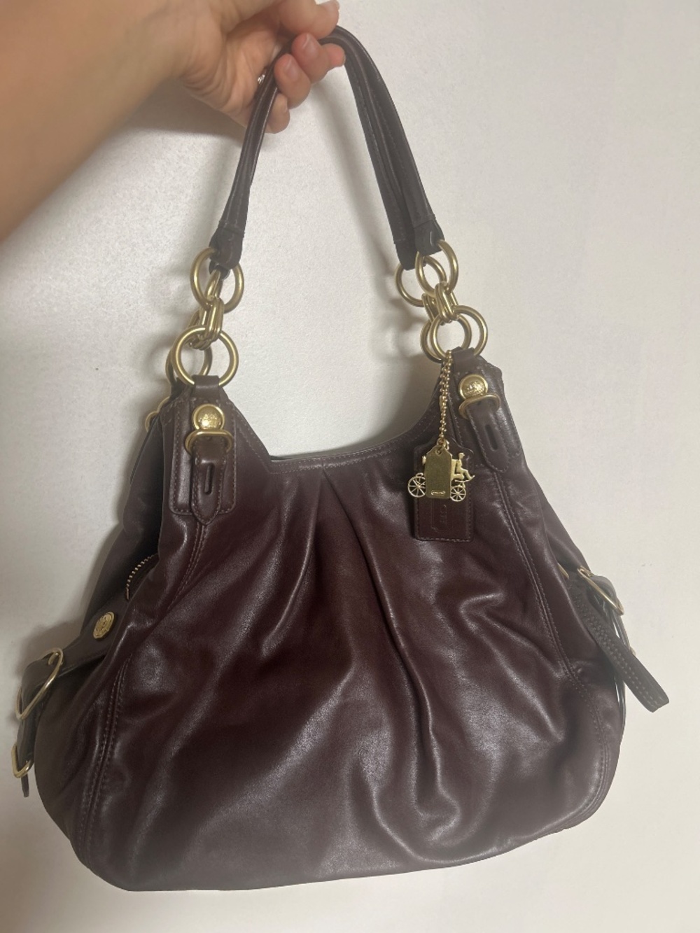 Coach - brown handbag - Picture 3 of 3